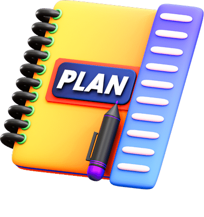 Digital planner with stylus and notebook